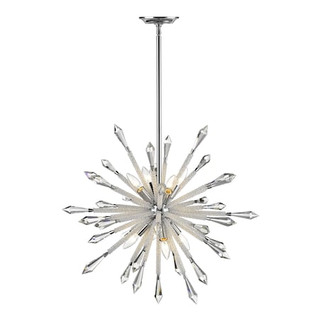 Z-Lite Soleia 8 Light Chandelier, Chrome & Clear 4002-8